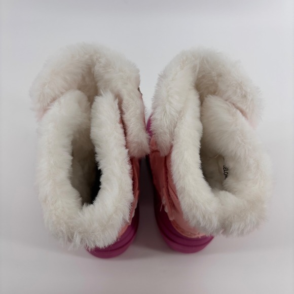 Cat & Jack Toddler Girl Unicorn Pink Winter Boots Fur Lined Size 8 - Picture 4 of 6